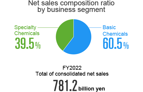 Net sales composition ratio by business segment