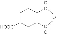 図：シクロヘキサン-1,2,4-トリカルボン酸-1,2-無水物の構造式