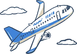 飛行機のイラスト