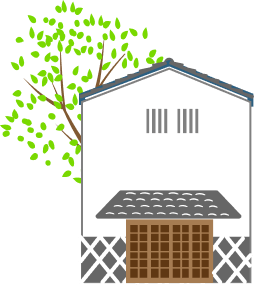 屋敷のイラスト