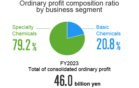 Ordinary profit composition ratio by business segment