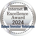 Photo: Daiwa Investor Relations Internet IR Commendation Award 2023