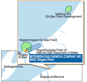 Map: Niigata Plant and Oil-gas field