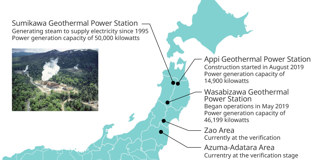 Map: bases for geothermal power generation