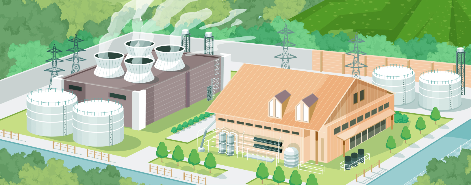 Illustration: Geothermal power plants