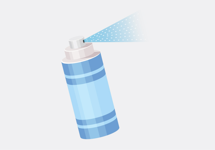 Illustration: aerosol spray cans