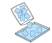 Figure: spreading AGELESS™ on a tray