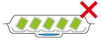 図：NGな包装形態・装填位置