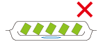 図：NGな包装形態・装填位置１