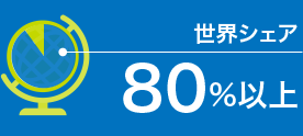 世界シェア80%以上