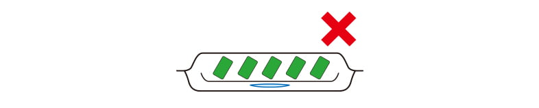 自力反応型の包装形態・装填位置の注意の図2